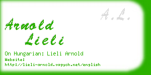 arnold lieli business card